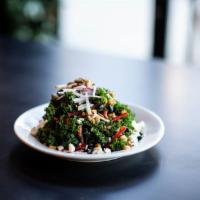 Kale Salad · Queso Fresco, Roasted Corn, Radish, Bell Pepper, Honey Mustard Vinaigrette