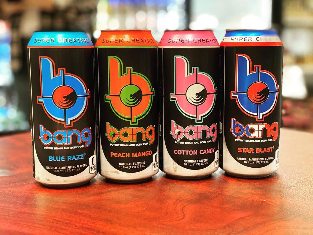 Bang with Creatine and Aminos -  Blue Razz · Energy drink. Canned.