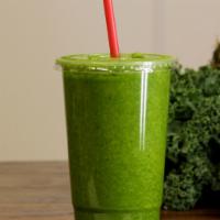 Jugo Verde-Green Juice · Fresh juice made with celery,kale,spinach,cucumber,parsley,lemon,oranges,green apples and pi...