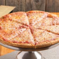 Cheese Pizza · 14” hand stretched dough, made to order, topped with whole milk Mozzarella and smoked provol...