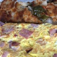 Western Omelette · Peppers, red onion and ham.