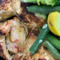Island Chicken Breast · Stuffed with sweet plantains, red pepper and pepper jack cheese.