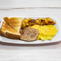 Sausage, 2 Eggs, and Home Fries Platter · 