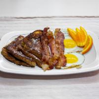 French Toast with 2 Eggs · Pan fried bread.