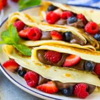 Nutella with Berries Crepes · 3 pieces.