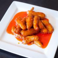Sweet and Sour Chicken · Breaded chicken topped with house-made sweet and sour sauce.