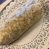 Vegan Wrap · Sauteed Mushrooms, Spinach, Potato, Salsa Ranchera - Spinach & Herb Wrap