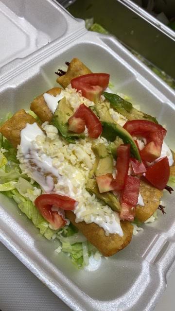 11. Three Taquitos · Chicken or beef. Lettuce tomato avocado, and cheese.