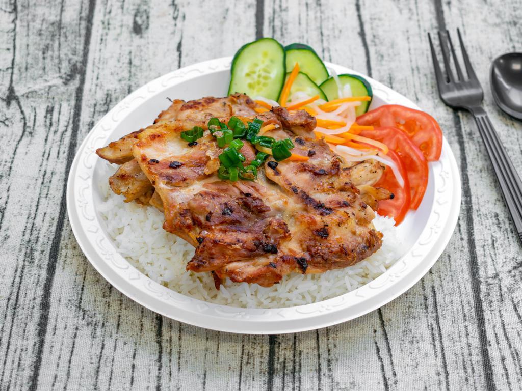 5. Grilled Chicken Over Rice | Cơm gà nướng · 