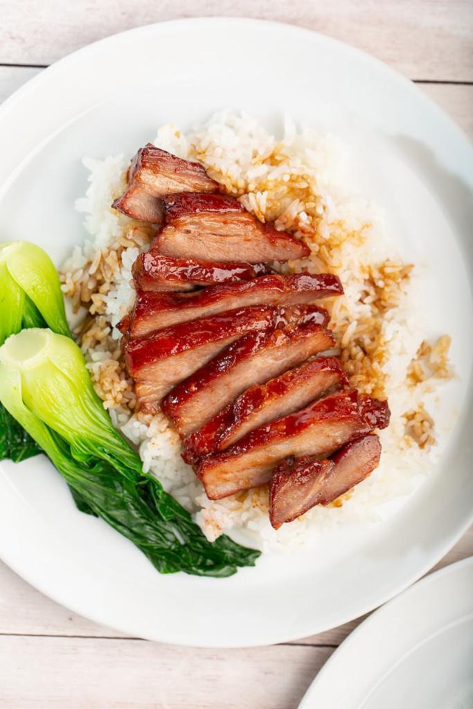 Roast Pork on Rice · Cantonese-style.