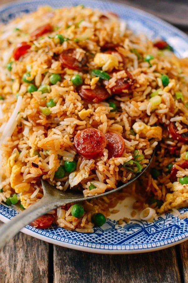 Fried Rice with Chinese Sausage · 