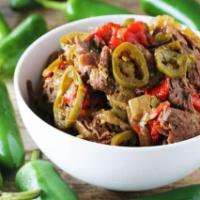 Shredded Beef with Jalapeno Peppers · Hot and spicy.
