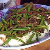 S9. Beef with String Beans Special Platter · Served over rice.
