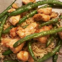 S9. Chicken with String Beans Special Platter · Served over rice.