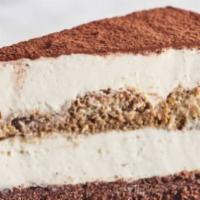 Tiramisu cake · Slice of cake