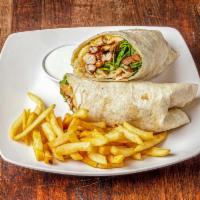 Chicken Wrap · A rolled filled tortilla or flatbread. 