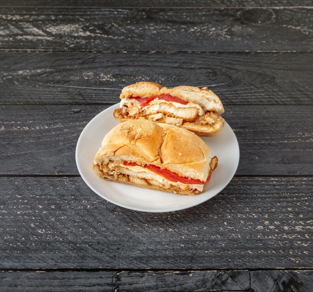 H7. Chicken Cutlet Combo · Chicken cutlet, American cheese, lettuce and tomato with mayo.