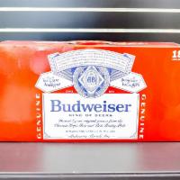 18 Pack of Canned Budweiser · Must be 21 to purchase.