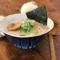 Tonkotsu Ramen · Creamy and rich, full-flavored broth created from slow-cooked pork bones. Served with thin n...