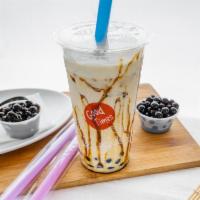 Tiger Sugar Bubble Milk Tea · Prepared with non dairy creamer. Upgrade to bursting bubble for an additional charge. 