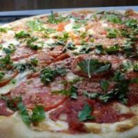 Margarita Pizza · Fresh mozzarella and basil with marinated sauce. Please mention with tomatoes or without tom...
