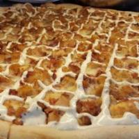 Chicken Bacon Ranch Pizza · Breaded chicken,Bacon bits dressed with Ranch.