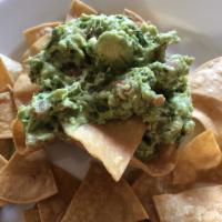 Homemade Guacamole · Fresh guacamole served with tortilla chips. Choose from no jalapeños, mild or spicy.