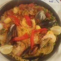 Paella a la Valenciana Dinner · Seafood, chicken, rice and sausage.