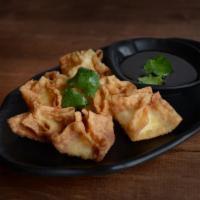 Crab Rangoon · Deep fried wonton, cream cheese, imitation crab meat and plum sauce.