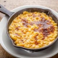 Mac and Cheese · Macaroni pasta in a cheese sauce. Add pulled pork and truffle oil for an additional charge. ...