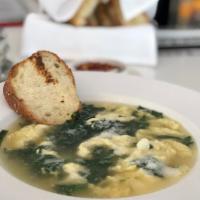 Stracciatella Soup  · Spinach and Eggs on Chicken Broth