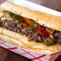 Hank's Juicy Beef - Chicago-style Italian Beef · Our Signature Sandwich. Slow-roasted beef, sliced thin, marinated in savory Italian seasonin...