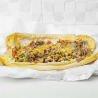 Philly Cheesesteak · Steak, cheese, and caramelized onion sandwich. 