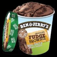 Ben & Jerry's Non-Dairy Chocolate Fudge Brownie · Chocolate non-dairy frozen dessert with fudge brownies. Made with almond milk.