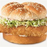 Fish Sandwich · Sandwich comes with Lettuce, Tomato, Onion, & Tartar Sauce.
