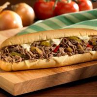 Philly Cheesesteak Combo · Includes french fries and a free can soda. Sub comes with Green Peppers, Onion & Mayo