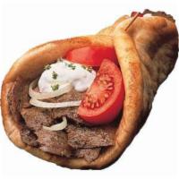 Lamb Gyro Combo · Includes french fries and a free can soda. Gyro comes with Lettuce, Tomato, Onion & White Sa...