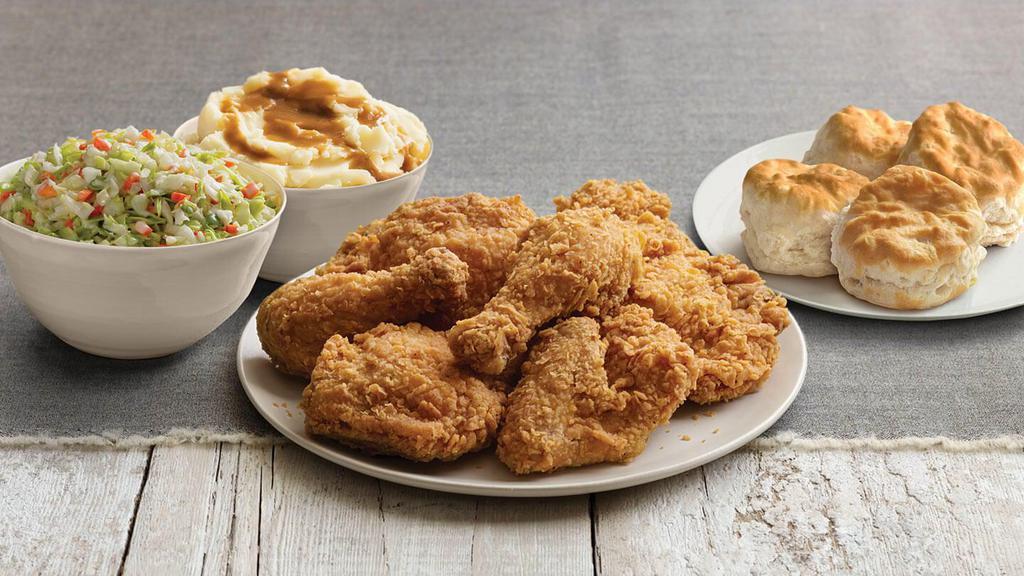 12 Piece Chicken Combination · Served with 4 side orders of your choice and 4 Biscuits.