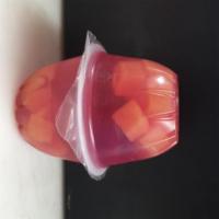 Peaches Jelly Cup · Peaches with strawberry jelly