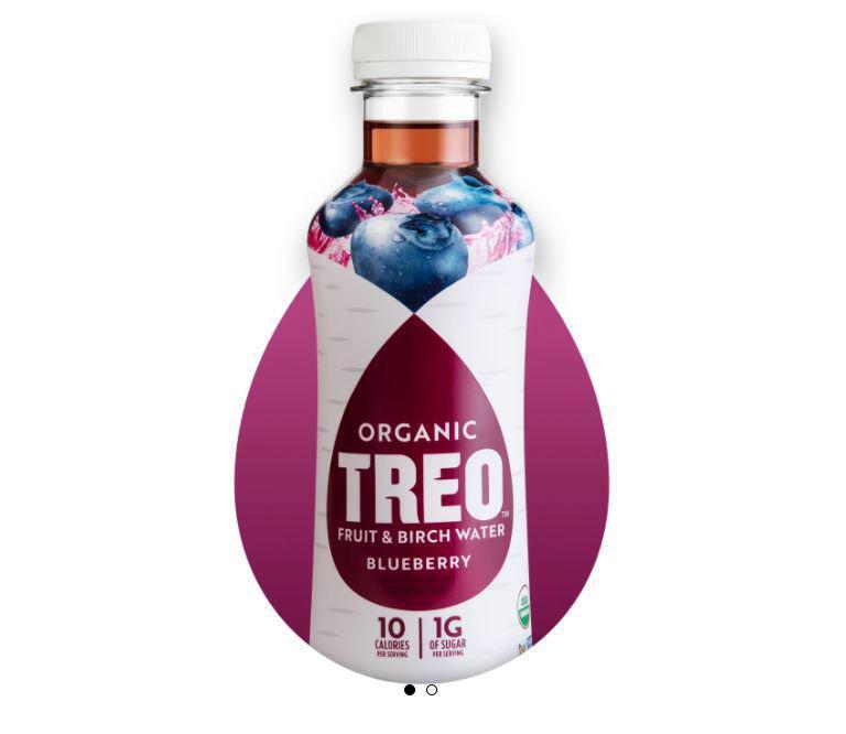Organic TREO Fruit & Birch Water - Blueberry · 16 FL OZ /473 ML plastic bottle
10 Calories per serving, 10 of sugar per serving 