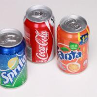 Soda · Coke, Diet Coke, Ginger Ale, Pepsi, Mountain Dew, Orange Fanta, Grape Soda.