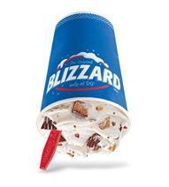 Reese's Peanut Butter Cup Blizzard Treat · Reese's Peanut Butter Cups blended with creamy DQ soft serve to blizzard perfection.