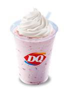 Strawberry Shake · Strawberries blended with 1% milk and creamy Dairy Queen soft serve garnished with whipped t...