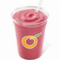 Strawberry Banana Premium Fruit Smoothie · Real strawberry and banana blended with low-fat yogurt.