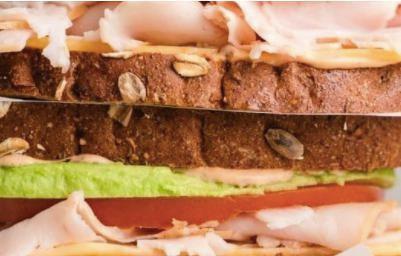 Turkey Avocado BLT Sandwich · Roasted turkey, avocado, bacon, Romaine lettuce, tomato slices, red onions, and house spicy mayonnaise on your choice of bread or wrap.
