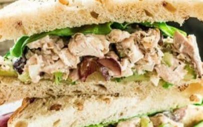 Chicken Salad Sandwich · Chicken salad (made with red onion, celery, pickles, mayo and spices) paired with mixed greens on your choice of bread or wrap.
