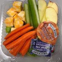 Peanut Butter and Veggie Bowl · Peanut Butter, Jam (mixed berry and grape), apple, carrot, celery, cheddar and almonds.
