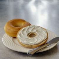 Cream Cheese Bagel · Boiled and baked round bread roll with cream cheese.