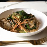 Pad See Ew Bowl · Sauteed wide noodles with egg and Chinese broccoli in light brown soy.