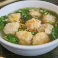 Soup  Dumpling  · Chicken or veggies with veggies broth stock.
